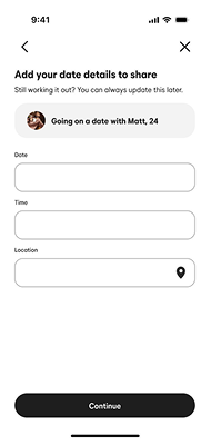 Add date details form